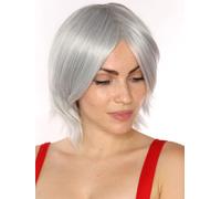 Prettyland Donna grigio argento Parrucca Media Lunghezza Capelli con frangia Scalati Lisci Vampire Knight Black Bullet C484