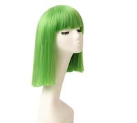 Prettyland Event signore bob frangia dritto parrucca media lunghezza corta liscia resistente al calore parrucca Show carnevale verde chiaro C775