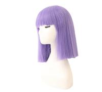 Prettyland Event signore bob frangia dritto parrucca media lunghezza corta liscia resistente al calore parrucca Party carnevale Lilla chiaro C892