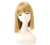 Prettyland Event signore bob frangia dritto parrucca media lunghezza corta liscia resistente al calore parrucca Party carnevale Biondo C885
