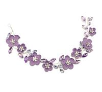 PrettyLife Copricapo con fiori viola con strass per donna e ragazza