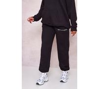PRETTYLITTLETHING Pantaloni Maternità Neri Ricamati Mama Sotto La Pancia (plt1)