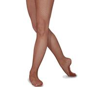 PrettyLoveHose Collant a rete classici (nero, beige, bianco, marrone, giallo, blu, rosa, rosso, verde, arancione), marrone, Einheitsgröße Große Größen