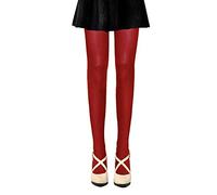 PrettyLoveHose - Collant in voile opaco, 50 denari, colore: rosso, blu, rosa, viola, verde, beige, giallo, grigio, crema, marrone, nero, bianco rosso scuro Taglia unica