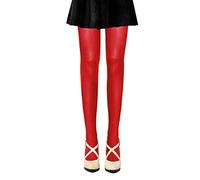 PrettyLoveHose - Collant in voile opaco, 50 denari, colore: rosso, blu, rosa, viola, verde, beige, giallo, grigio, crema, marrone, nero, bianco rosso Taglia unica