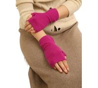 Prettystern Cachemire Lana Donna scaldamani guanti senza dita scoperte Manicotti Polsini Scaldabraccia Cashmere porpora viola