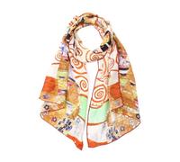 Prettystern Donna 160cm sciarpa a spalla in seta Gustav Klimt art nouveau foulard di seta pura Regalo Idee Natale Mamma L'aspettativa P690