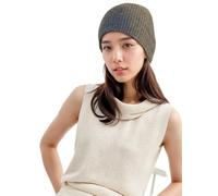 Prettystern Hipster Cappello Berretto Zuccotto Cuffia in Cashmere Cachemire per Donna E Uomo Grigio