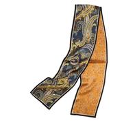 Prettystern Sciarpa Double Face in Seta - Foulard Slim Doppio Strato Uomo Donna Stile Cravatta Primavera Estate Paisley colorati DS32