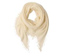 Prettystern Sciarpa in Cashmere Morbida come una Nuvola - Leggera Soffice con Frange Forma a Diamante - Scialle in Cashmere per Donna Inverno Primavera Crema