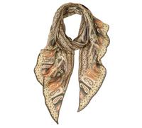 Prettystern Sciarpa in lana ultraleggera modello a parallelogramma, stampa paisley double-face, bordi arrotolati a mano, soffice come seta verde PaW01