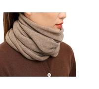 Prettystern XL scaldacollo tubolare sciarpa ad anello donna di 100% Cachemire Lana Scialli tubolare Uomo collo di Cashmere a maglia Unisex marrone