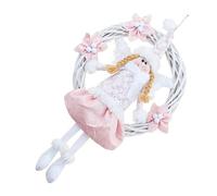 PRETYZOOM 1 Pc Cerchio della vite della di angelo ghirlande bianche per la porta d'ingresso artificiali para ghirlanda arredamento ciondolo per porta decorazioni sospese Natale Rattan