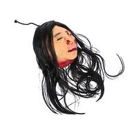 PRETYZOOM 1 Pc Testa Sadako maschera da Halloween pendere la testa mozzata puntello di testa di zombi decorazioni horror orribile fantasma appeso fantasma appeso creativo emulsione