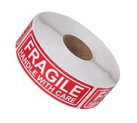 PRETYZOOM 1 Rotolo Adesivo Di Avvertimento Nastro Fragile Fragili Adesivi Mobili Non Adesivi Fragili Per L'imballaggio Bianco Adesivi Di Imballaggio Fragili Nome Rosso Carta