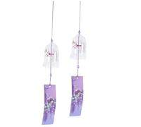 PRETYZOOM 1 Set Campanello A Sospeso Arredamento da Giardino Home Decor Decorazione Casa Wind Chimes Arredamento da Parete Camera da Letto Campane A di Bicchiere 2 Pezzi