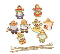 PRETYZOOM 1 Set Decorazioni per Feste Festa del Taco Decorazione Sospesa Palma Gonfiabile Festival Gnomi Decorazioni di Compleanno Fiesta Maio Accessori Cinco De Mayo Carta 8 Pezzi