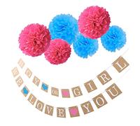 PRETYZOOM 1 Set Decorazioni Shower con Striscione e Palloni Addobbi Colorati per Festeggiare Arrivo un Boy Girl Atmosfera per Compleanni