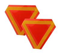 PRETYZOOM 1 set Targa Riflettente Posteriore Triangolo Per Veicoli Lenti Triangolo Di Segnalazione Per Guasti Auto Portellone Posteriore Di Pericolo A LED Segnaletica 2 pezzi