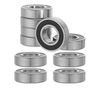 PRETYZOOM 10 Cuscinetti di Precisione Silenziosi Scanalatura a V in Acciaio al Cromo, Cuscinetti a Rulli ad Alta Velocità per Pulegge di Ricambio e Sistemi di Trasmissione