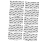 PRETYZOOM 10 Pezzi Microfibra Ricambio Pad per Scopa Vapore Assorbente Rapido Lavabile e Riutilizzabile Compatibile con Shark per Pavimenti Lisci Laminato e