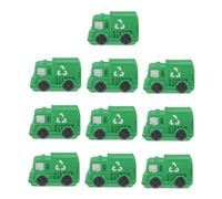 PRETYZOOM 10 Pezzi Miniature Trash Truck Models Realistic Small Vehicle Ornaments For DIY Micro Landscape Compact Garbage Trucks For Dollhouse Office And Party Decorations