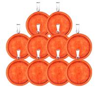 PRETYZOOM 10 Pezzi Pendant Wooden Trays, Bezel Trays For Necklace, Legno, per DIY Crafting, Vassoio Portagioie, Ciondolo Castone Vuoto, per Gioielli e Collane