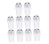 PRETYZOOM 10 Pezzi Sfere Rotanti per Oli Essenziali in PE Trasparente Rullo per Contenitore di Profumo 16 Denti Sostituzione Tappo a Rullo per Bottiglie da Trucco e Aromaterapia