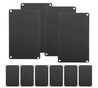 PRETYZOOM 10 Pezzi Targhetta Personalizzata Porta in Alluminio Nero Leggero e Resistenti per Ufficio e Casa Cartelli Vuoti per Incisione