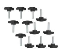 PRETYZOOM 10 Pezzi Viti per Morsetto Microfono Supporto Nero in Pp e Acciaio al Carbonio, Design Stabile e Facile da Installare, Accessori per Aste Microfoniche Professionali