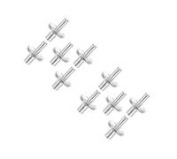 PRETYZOOM 10 Set Letto a Tre Fori Dado Ferro da Stiro Hardware Kit aggancio Dado Piedi Divano Fissare Accessori per Letti Parti della Testata del Letto Kit Fissaggio Piedini Divano Silver