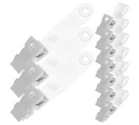 PRETYZOOM 100 Clip per Badge da Lavoro in Plastica Bianca Porta Tessere Identificative Compatto con Clip Porta Badge Portatile per Ufficio e Organizzazione