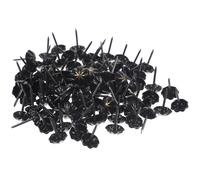 PRETYZOOM 100 Pezzi Chiodi Decorativi per Mobili in Ferro Nero 7/16 Pollici per Tappezzeria Divani e Sedie Resistente lungo Uso Progetti Fai-da-te