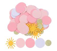 PRETYZOOM 100 Pezzi Coriandoli Boho Sole in Carta Rosa per Decorazioni Tavolo Shower e Compleanno, Leggeri e Versatili per Festa di Nascita e Bridal Shower