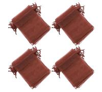 PRETYZOOM 100 Pezzi Sacchetti Organza con Coulisse Trasparenti per Regali Buste Rete per Caramelle Gioielli e Bomboniere Matrimonio Compleanno Natale