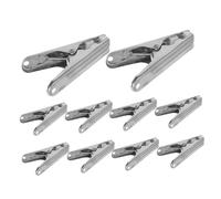 PRETYZOOM 10pezzi Mollette per Bucato Resistenti in Acciaio Inox Clip per Vestiti Antivento per Asciugamani Coperte e Biancheria per Balconi e Cortili