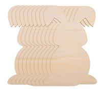PRETYZOOM 10pezzi Ritagli Legno Forma Di Coniglio Per Decorazioni Pasquali Decorazioni Fai Te Per Famiglie e Facili Da Colorare e Personalizzare