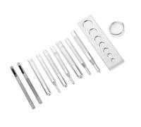 PRETYZOOM 11 Pezzi Kit per Bottoni Automatici e Rivetti in Strumenti per Punzoni e Installazione su Abbigliamento Jeans e Borse Set Completo per Fissaggio e Riparazione Facile