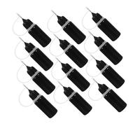 PRETYZOOM 12 Pezzi Flaconi Contagocce con Punta Ago Nera Bottiglie Squeezable per Colla da Dettaglio Dosaggio Preciso e Ricaricabili per Artigianato e Bellezza