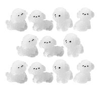 PRETYZOOM 12 Pezzi Miniature Resin Dog Figurines Glow in Dark Tiny Dog Ornaments For Micro Landscape Bonsai Tabletop And Garden Decoration Adorable Cartoon Style