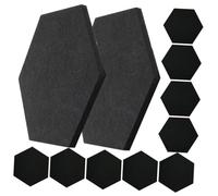 PRETYZOOM 12 Pezzi Pannelli Fonoassorbenti Esagonali Autoadesivi Pannelli Decorativi Isolanti per Pareti e Soffitti Riduzione Rumore per Ufficio Studio e Sala Giochi Materiale Compatto e