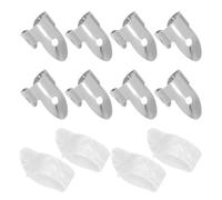 PRETYZOOM 12 pezzi Plettri Dita per Chitarra e Banjo Protezioni in Celluloide Bianca e Metallo Argento per Indice Accessori Portatili per Ukulele Mandolino e Basso per Esecuzioni Acustiche