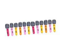 PRETYZOOM 12pezzi Microfono Gonfiabile Per Colorati Per Feste e Eventi Musicali Accessorio Divertente e Sicuro Per Compleanni e Attività Tematiche