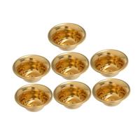 PRETYZOOM 14 pezzi Ciotole Ottone per Offerte Buddhiste Tazze Decorative per Sacra Delicate per Meditazione e Cerimonie Tibetane per Zen e Spirituali