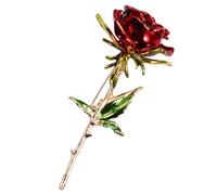 PRETYZOOM 1pezzi Spilla Rosa Rossa Decorativa in Forma di Fiore Gioiello Elegante per Abiti e Matrimonio Resistente al Calore e Colore Luminoso Accessorio Femminile Raffinato