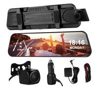 PRETYZOOM 1set Dash Camera Specchietto Retrovisore Telecamera Anteriore e Posteriore Touchscreen Monitoraggio e Sensore Per Auto e Camper