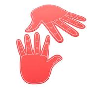 PRETYZOOM 2 Guanti Mani Giganti per Sportivo Prop Atmosfera in Eva Rosso Guanti Riutilizzabili per Celebrazioni e Supporto