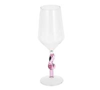 PRETYZOOM 2 Pezzi Bicchiere da Vino Rosa con Fenicottero Vetro per Cocktail e Martini per Feste Bar e Ristoranti
