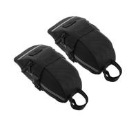 PRETYZOOM 2 Pezzi Borsa Sella Bici Compatta, Borsello Posteriore in Nylon Nero