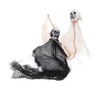 PRETYZOOM 2 pezzi Decorazione Halloween Ghost Outdoor con Scheletro e Teschio Dettagliati Appendibile con per Giardino e Casa Infestata Resistente per Interni Ed Esterni Facile da Appendere